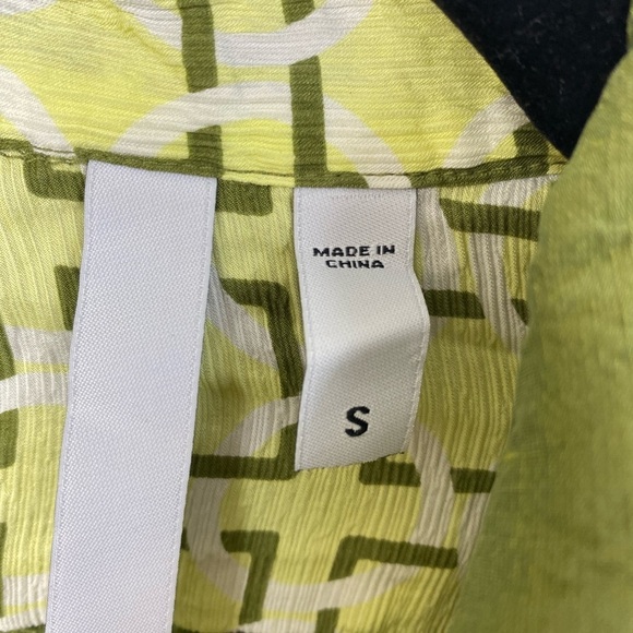 Debra Deroo Silk Green Button down Long Sleeve Lightweight Shirt Women’s Small - Picture 3 of 12